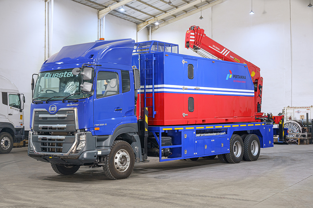 Wireline Logging Truck Unit with Crane